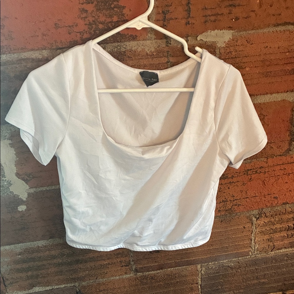 Olivia Rae White Crop Top